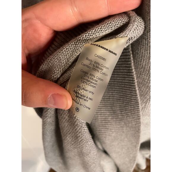 T by Alexander Wang Inner Tank Combo Grey Sweater Dress NWT sz SP - Picture 8 of 8